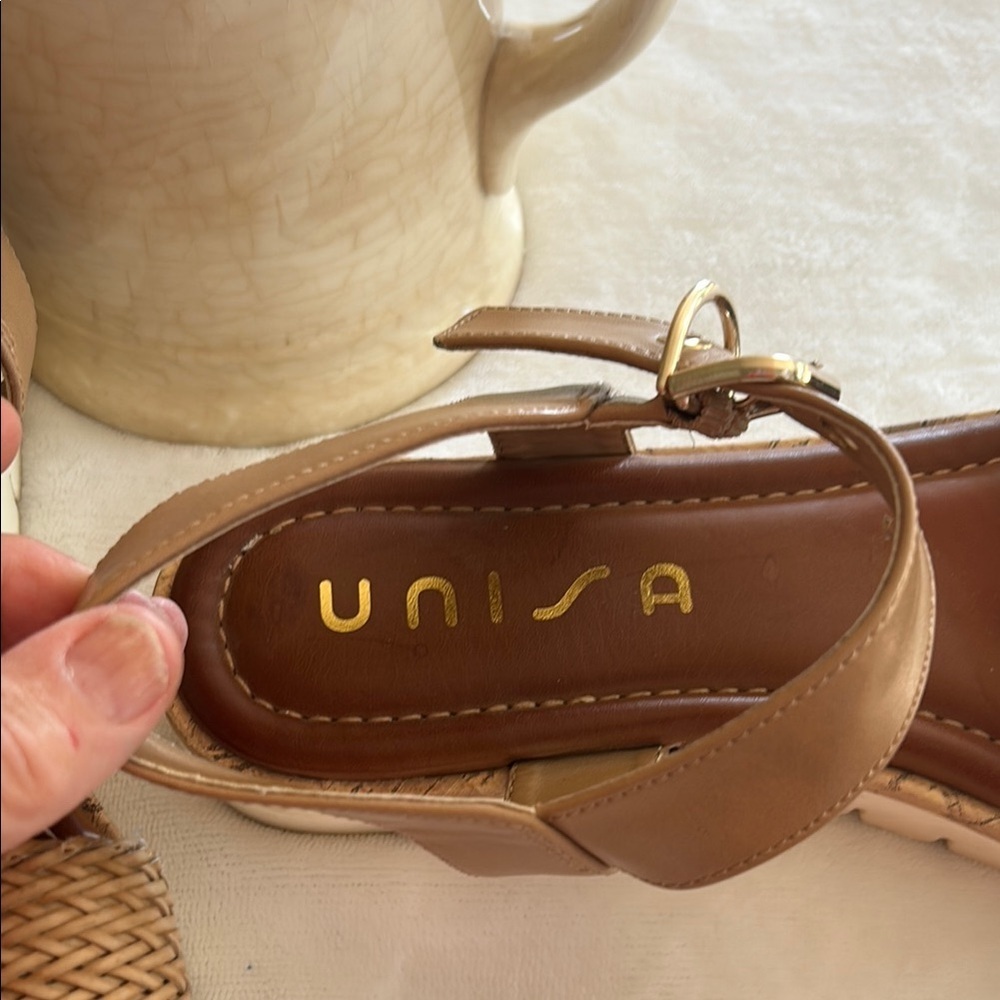 Unisa Tan Woven Sandals - Picture 3 of 6